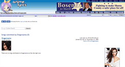 Desktop Screenshot of dragonsama.animelyrics.com