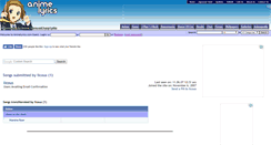 Desktop Screenshot of licous.animelyrics.com